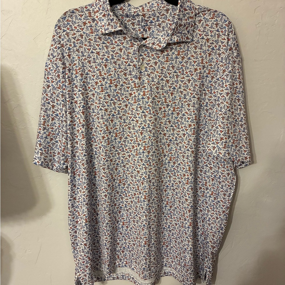 Rhoback Huston Patterned Polo Shirt